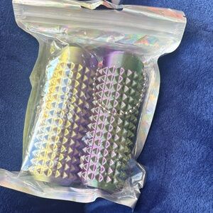 Holographic Studded Keychain Set Colors May Vary